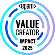 EPAM Value Creator — Impact 2025 award badge